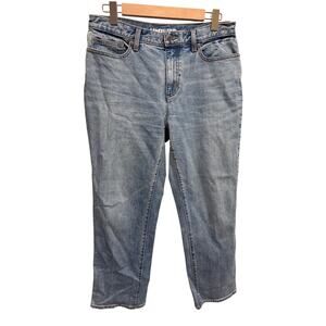 Lands' End Cropped Straight Leg Blue Jeans Petite Sz 8